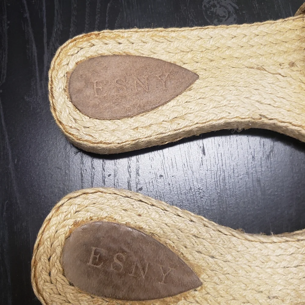 ESNY Espadrille Woven Sequin Sandals